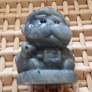 🎄Natural Labradorite Santa Claus Carving